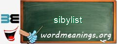 WordMeaning blackboard for sibylist